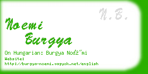 noemi burgya business card